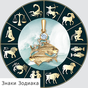 Знаки Зодиака из золота с драгоценными камнями